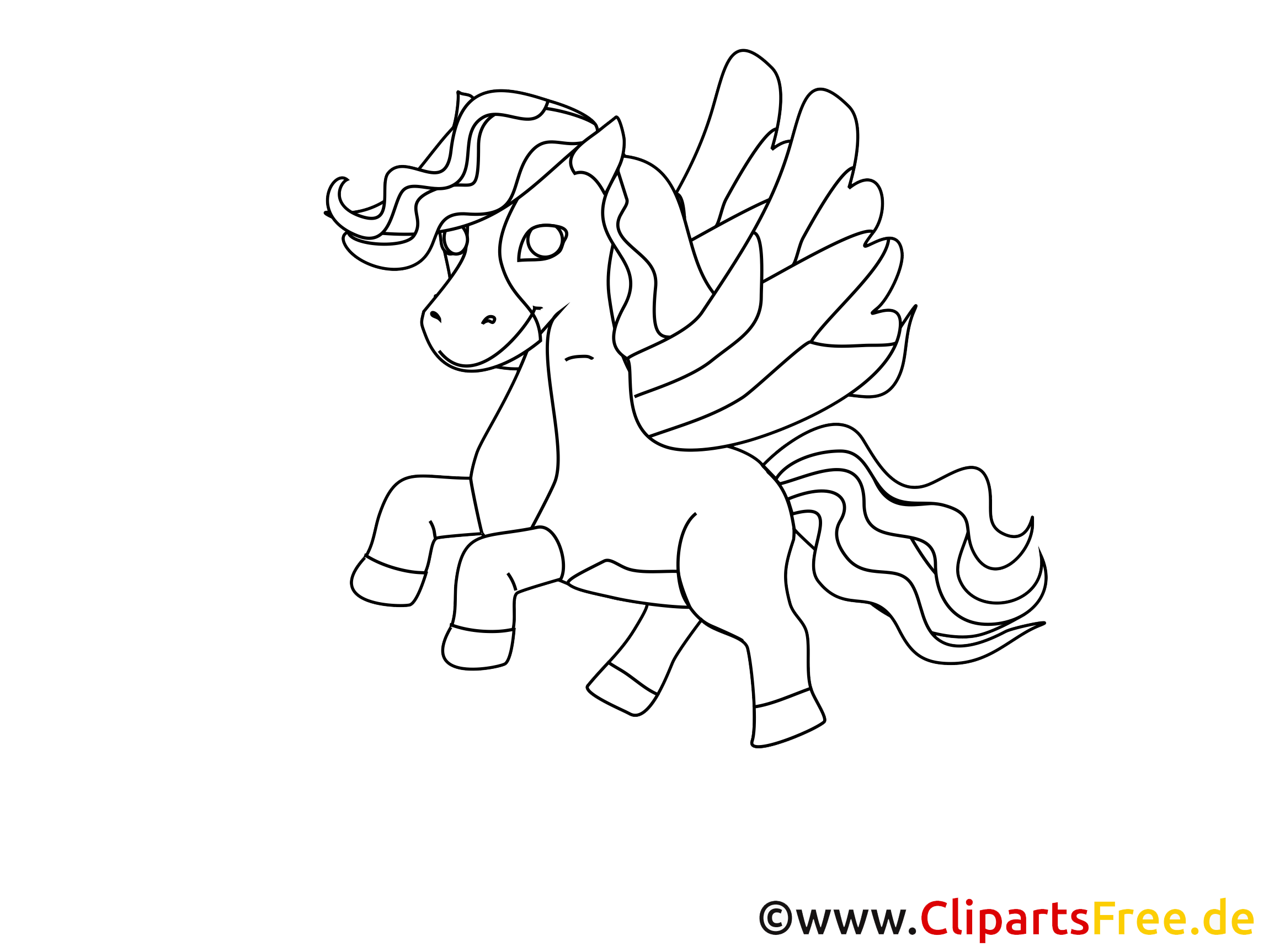 Pégase clipart – Cheval dessins gratuits