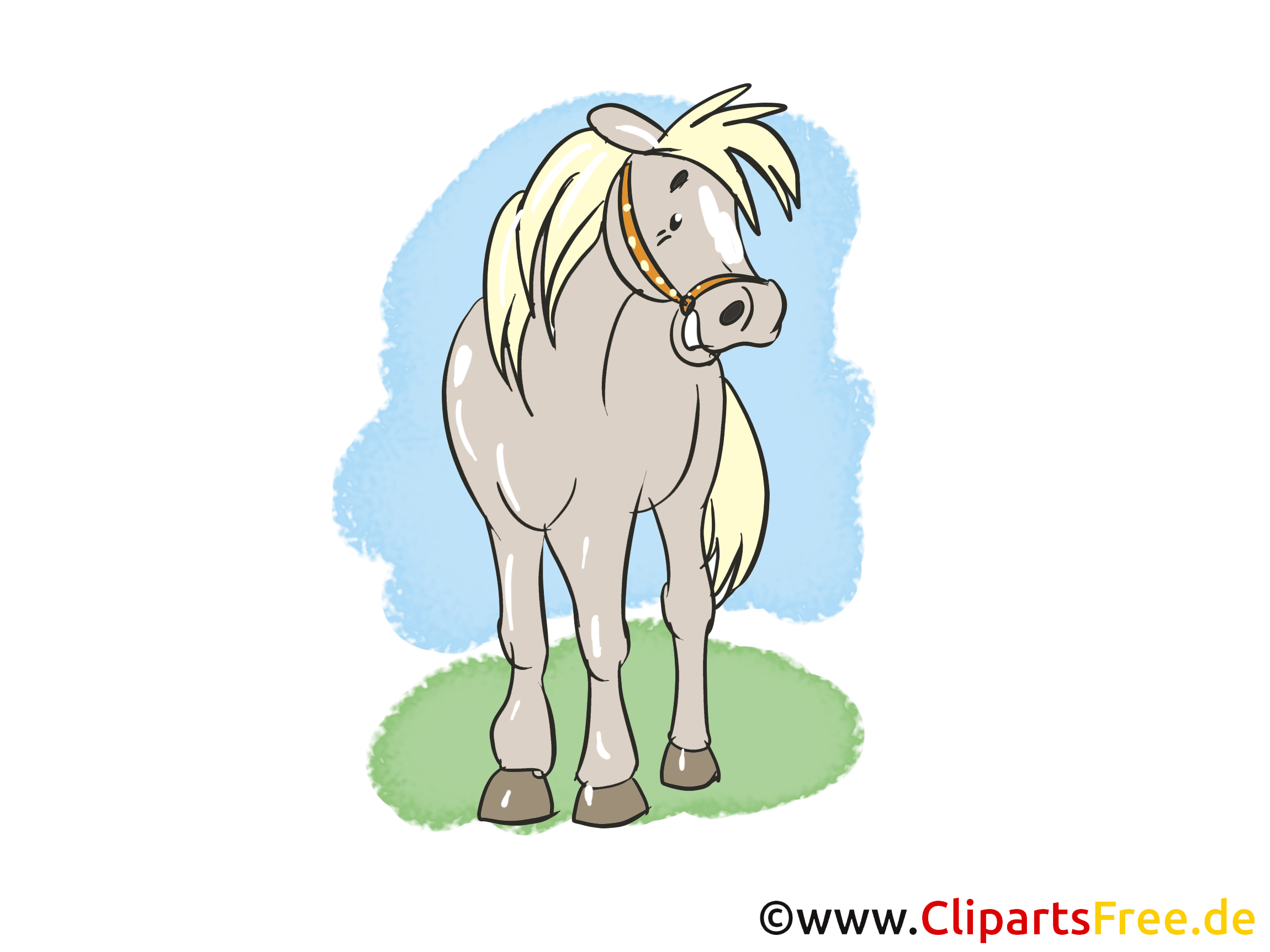 Rire clip art gratuit – Cheval dessin