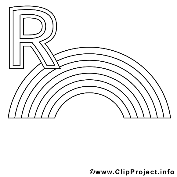 Regenbogen illustration – Alphabet allemand à colorier