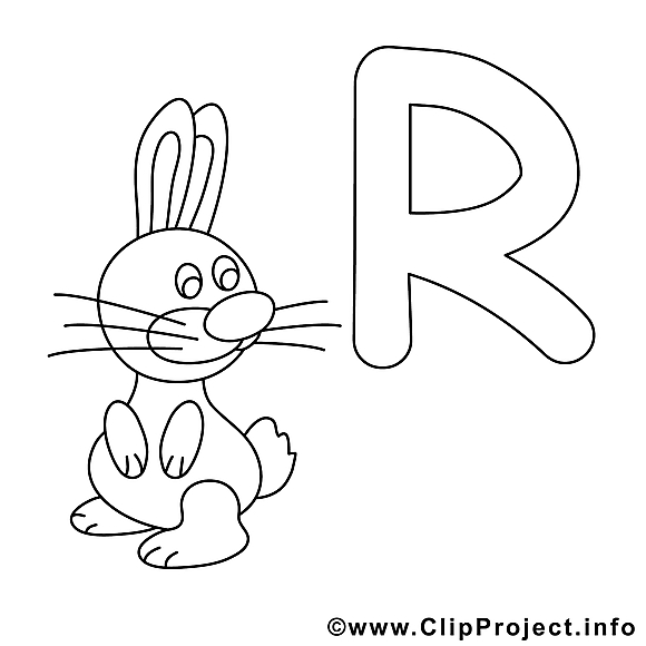 Rabbit images – Alphabet anglais gratuits à imprimer
