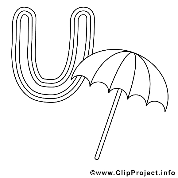 Umbrella clip arts – Alphabet anglais à imprimer