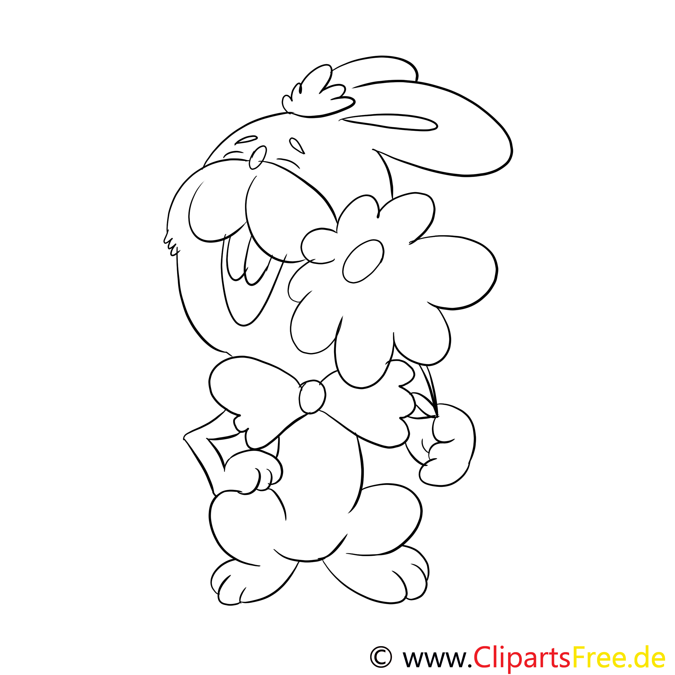 Lapin image – Coloriage animal illustration