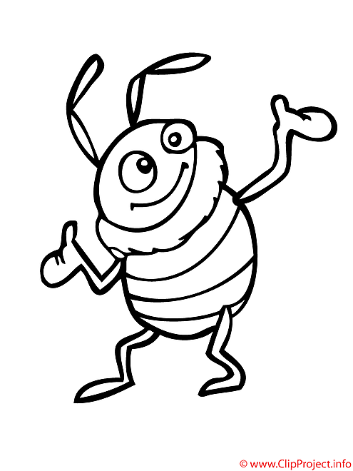 Le scarabee danse coloriage
