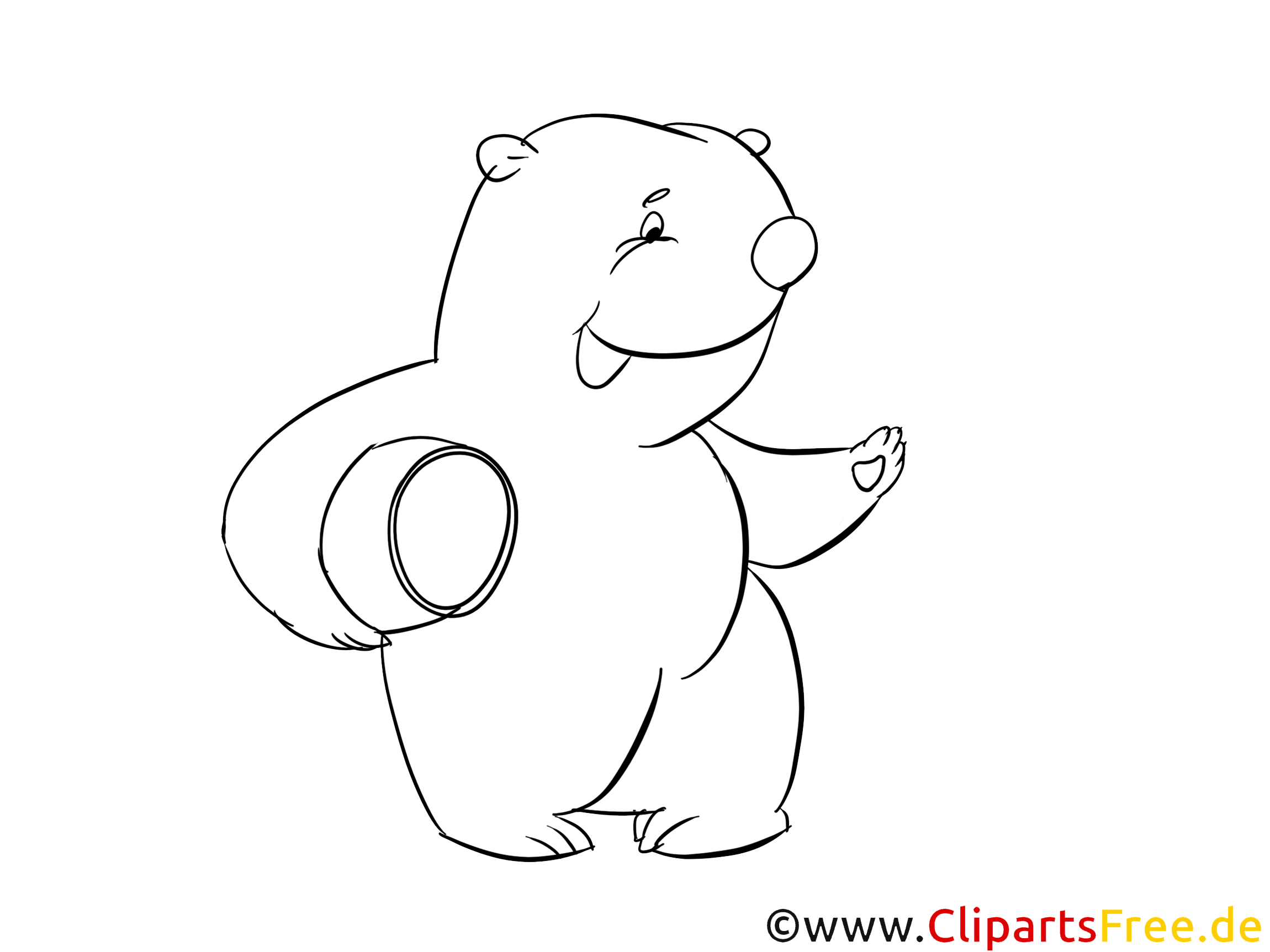 Miel ours dessin – Animal gratuits à imprimer