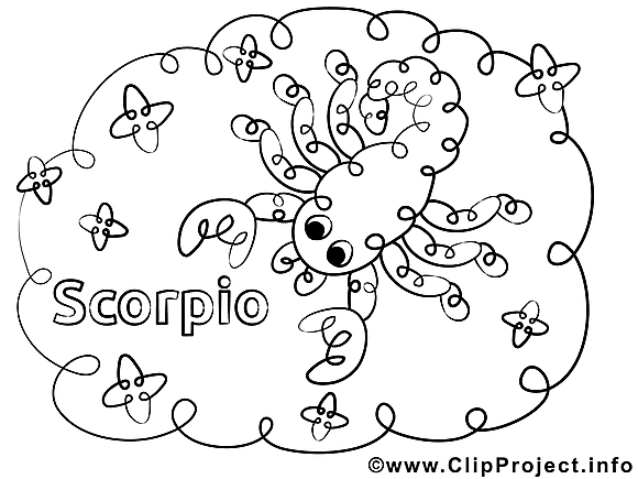 Scorpion dessins gratuits – Anniversaire à colorier
