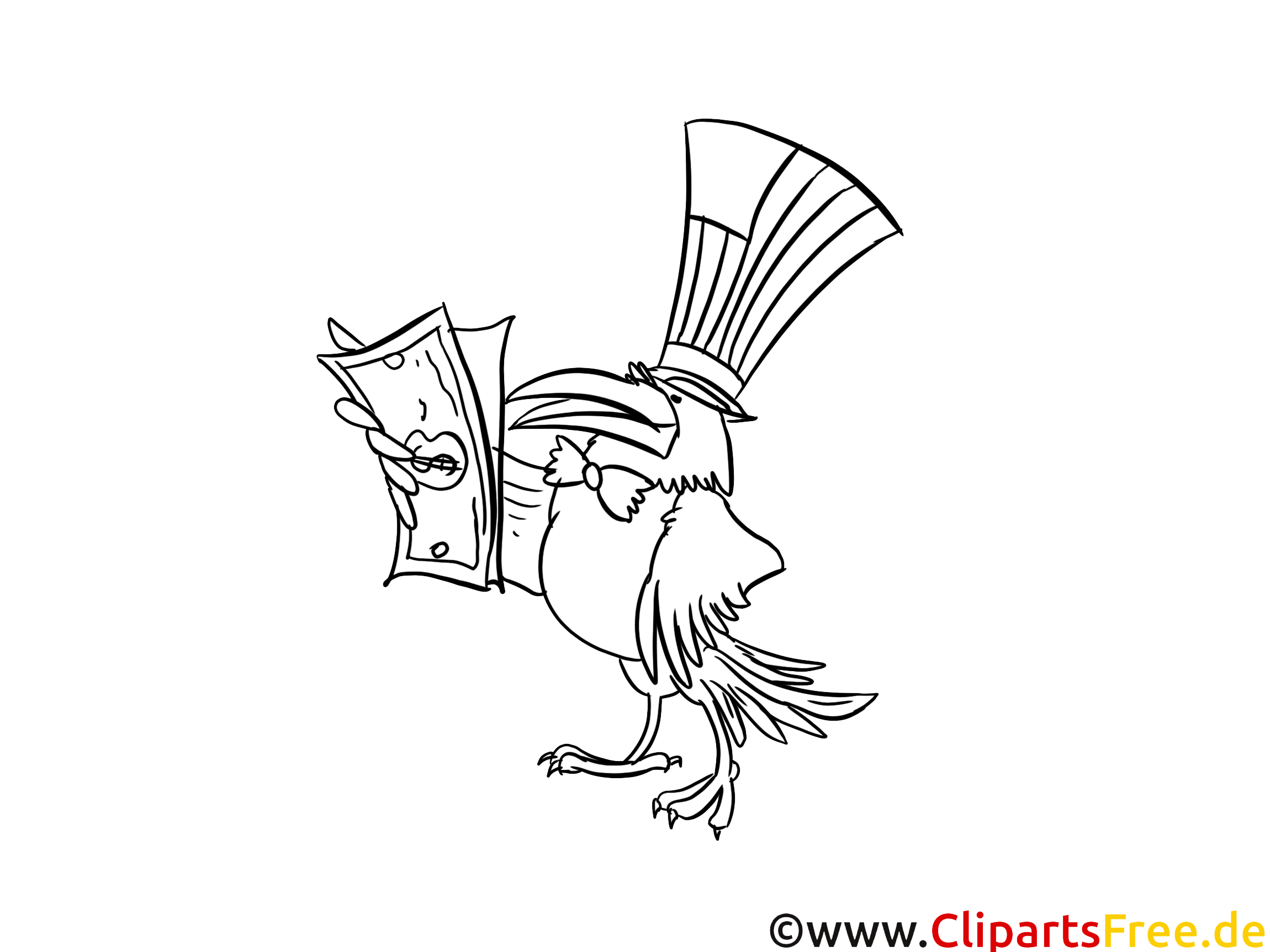 Corbeau cliparts gratuis – Argent à imprimer
