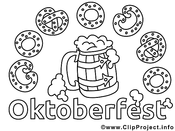 Oktoberfest image gratuite – Automne à colorier