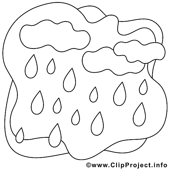 Pluie illustration – Automne à colorier