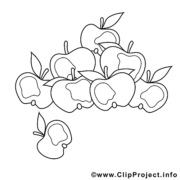 Pommes clip arts – Automne à imprimer
