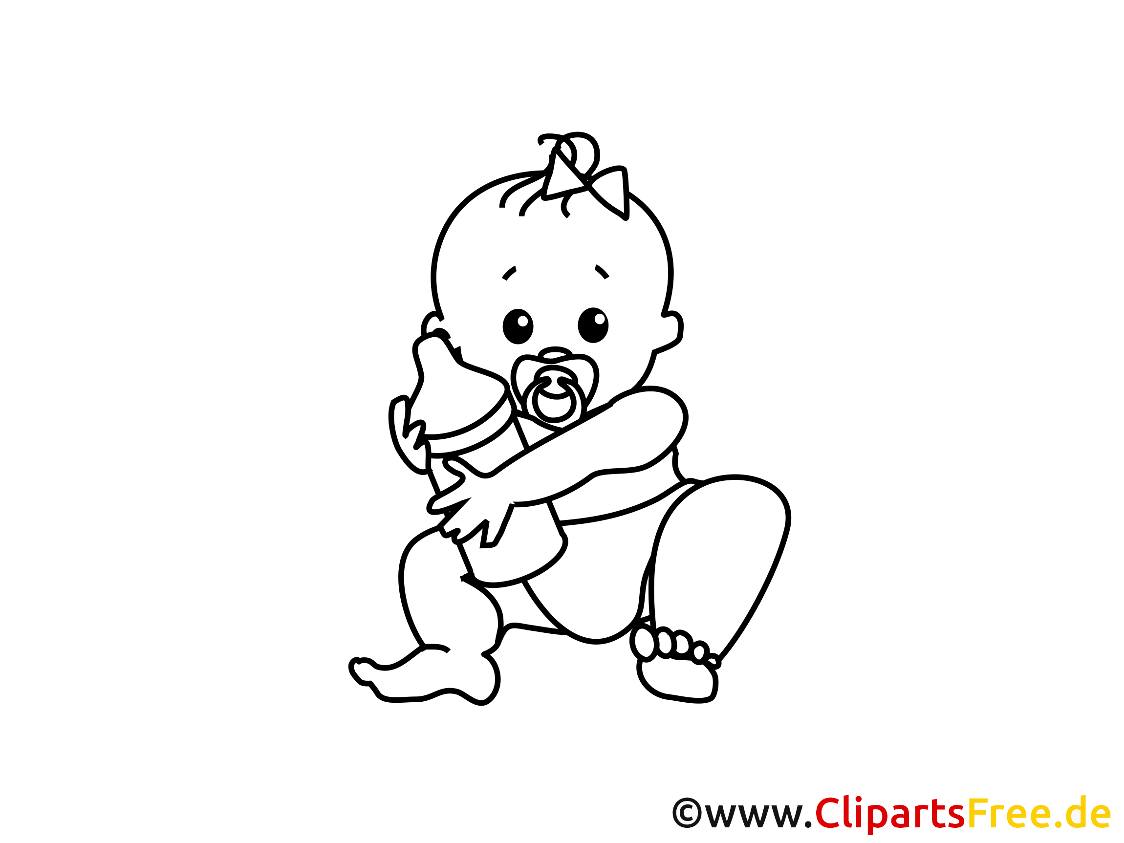 Bouteille lait dessin – Coloriage bébé à télécharger
