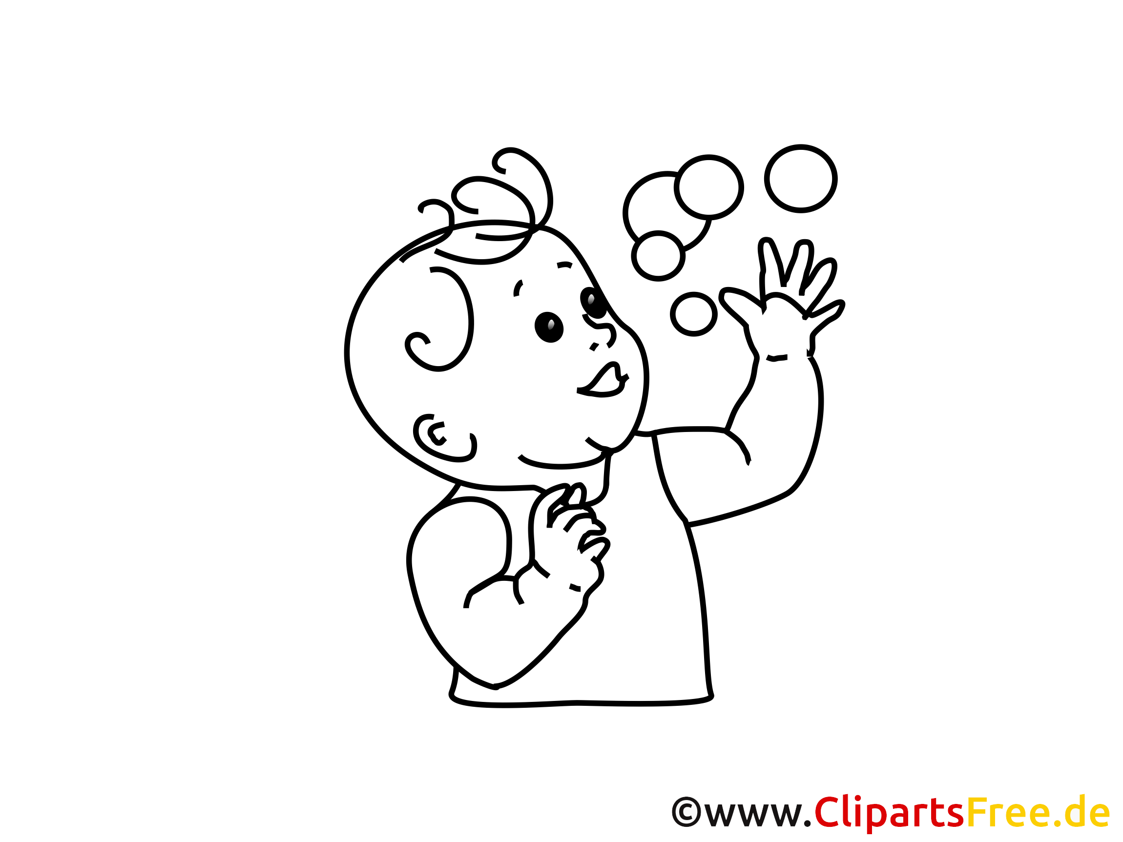Bulles image – Coloriage bébé illustration