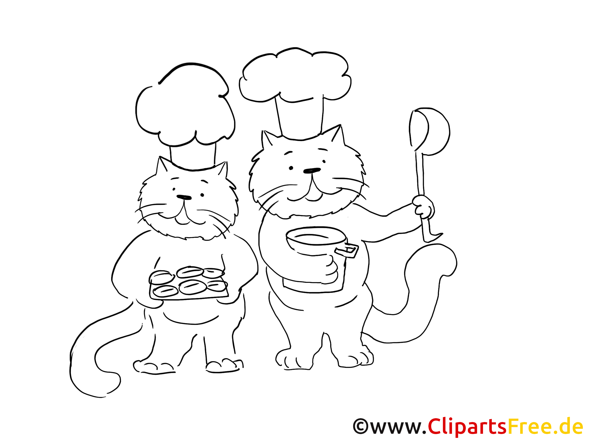 Cuisiniers clip arts – Chats à imprimer