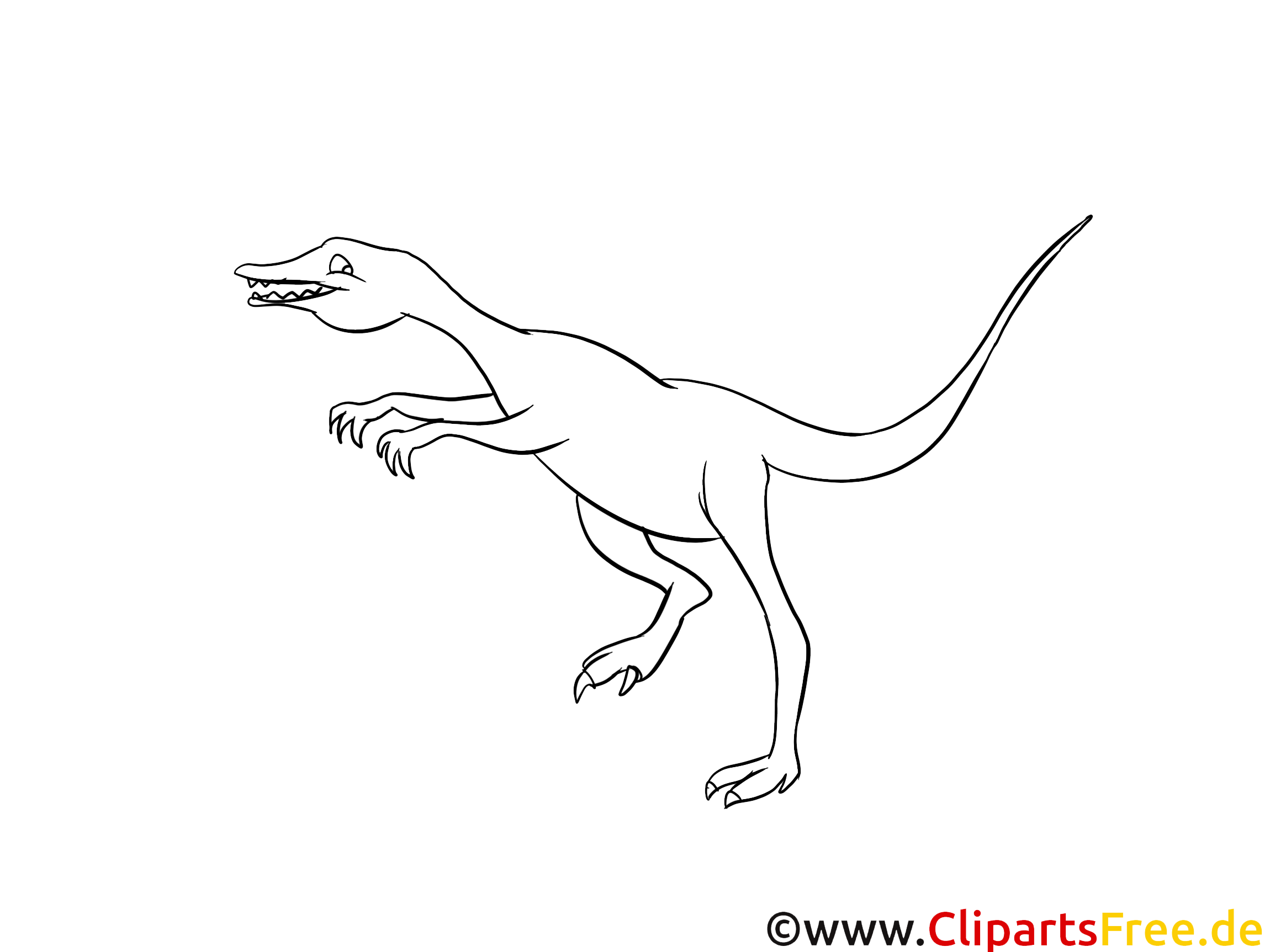 Clip art gratuit dinosaures à colorier