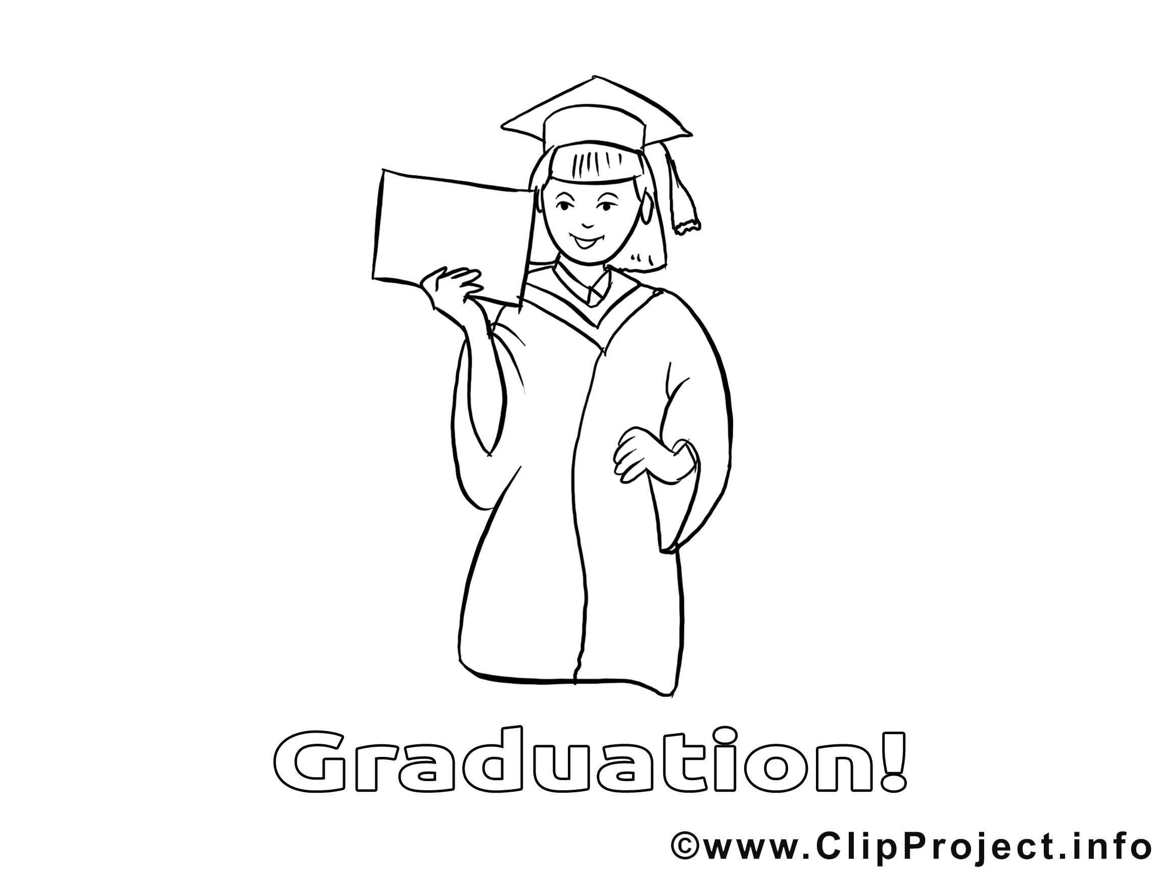Clip arts diplômée – École à imprimer