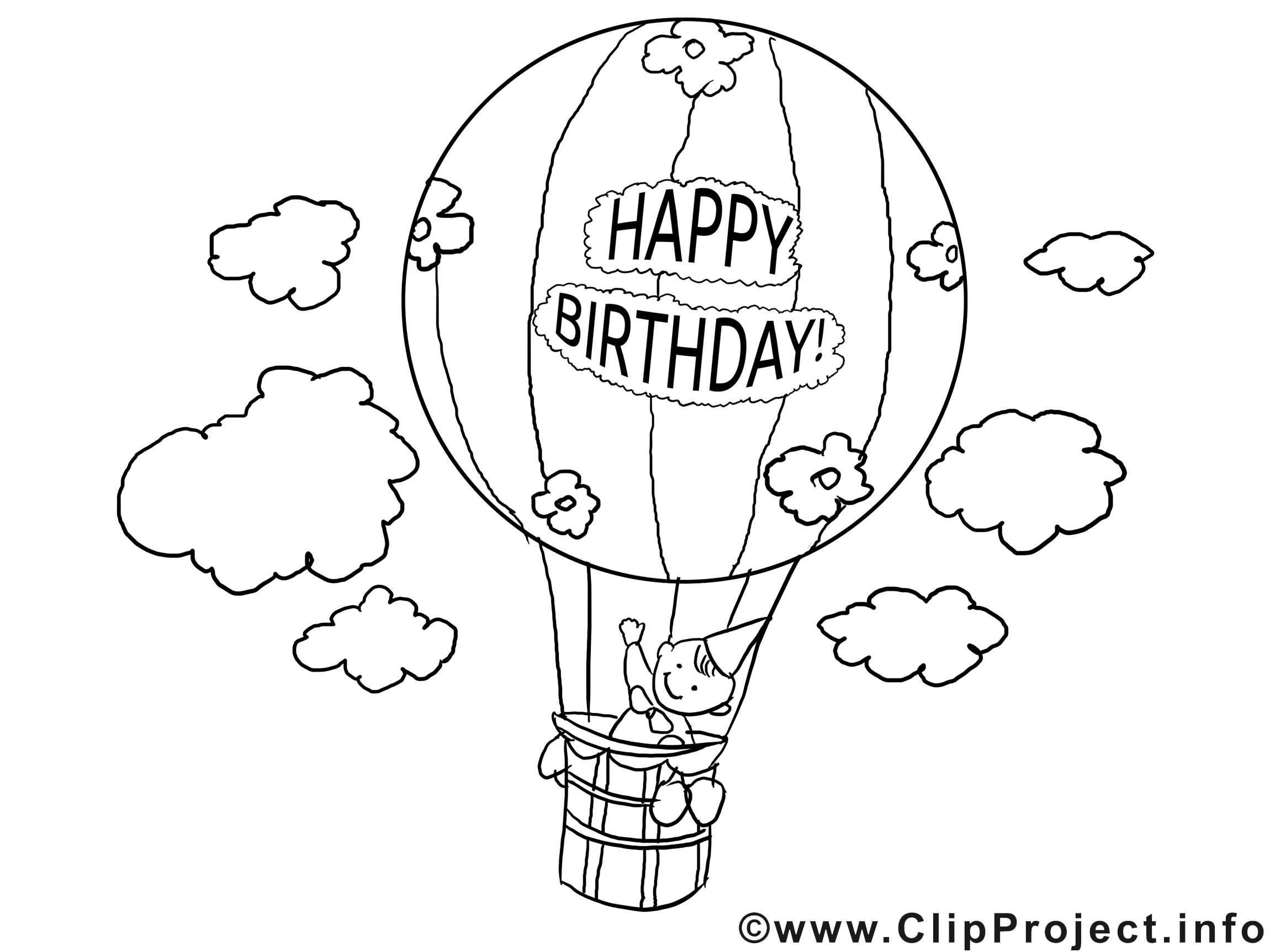 Air ballon clipart à imprimer dessins gratuits