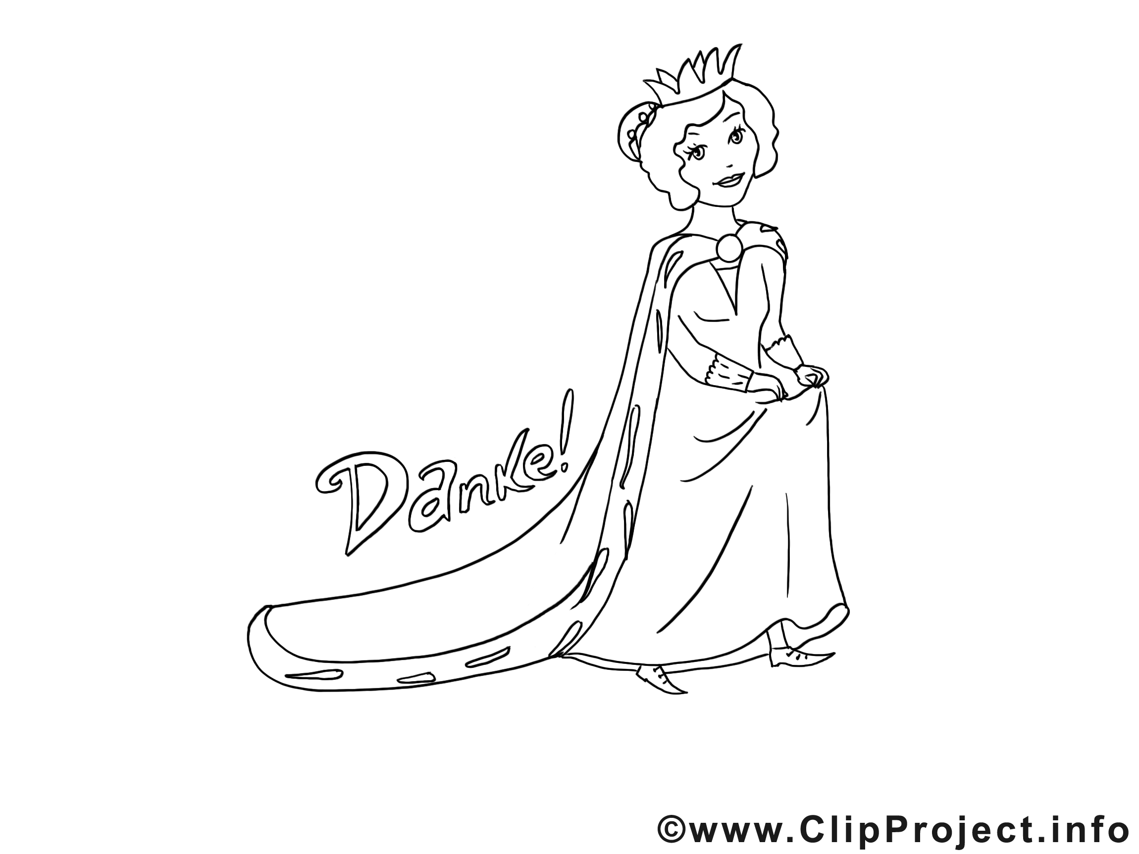 Princesse image à colorier illustration