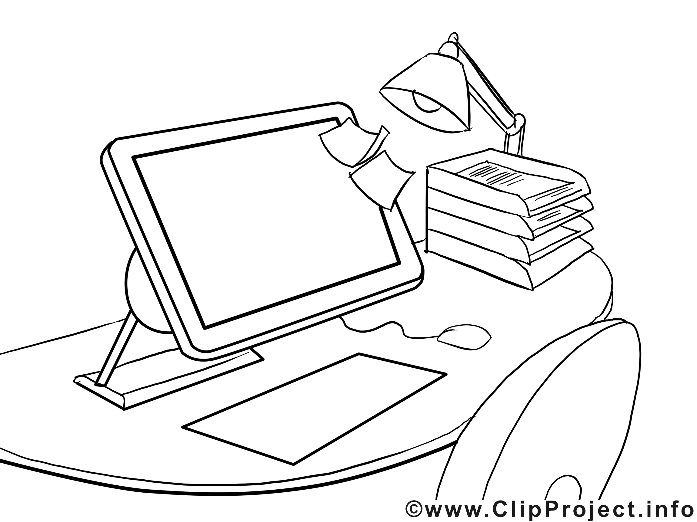 Clip art ordinateur – Économie image à colorier