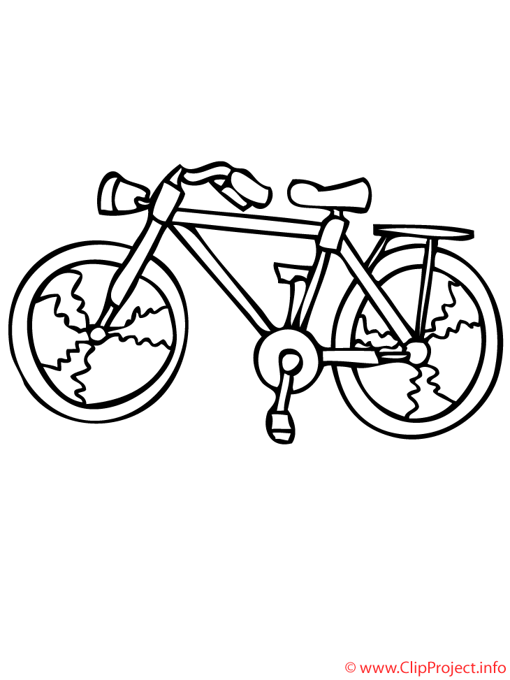 Bicyclette image gratuite – Été à colorier