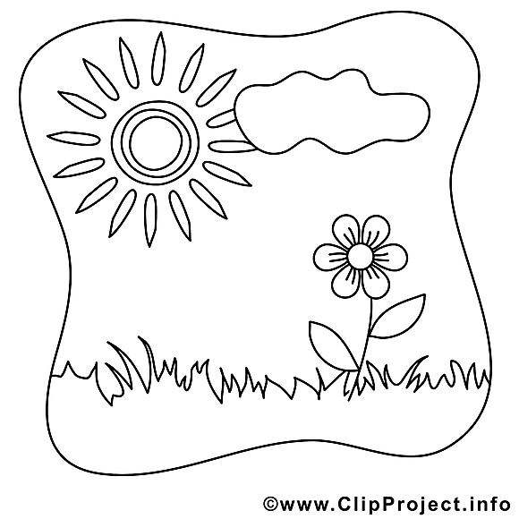 Fleur soleil images – Été gratuit à imprimer