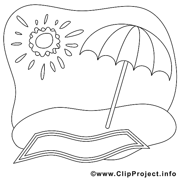 Parasol soleil clip art gratuit – Été à imprimer