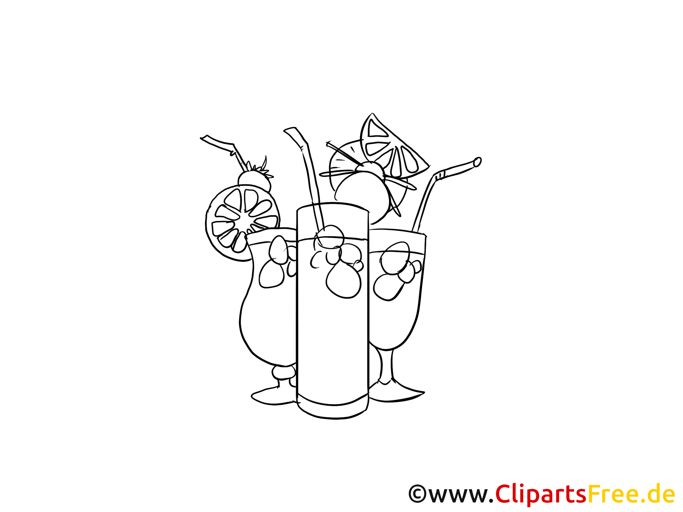 Cocktails clip arts – Soirée à imprimer