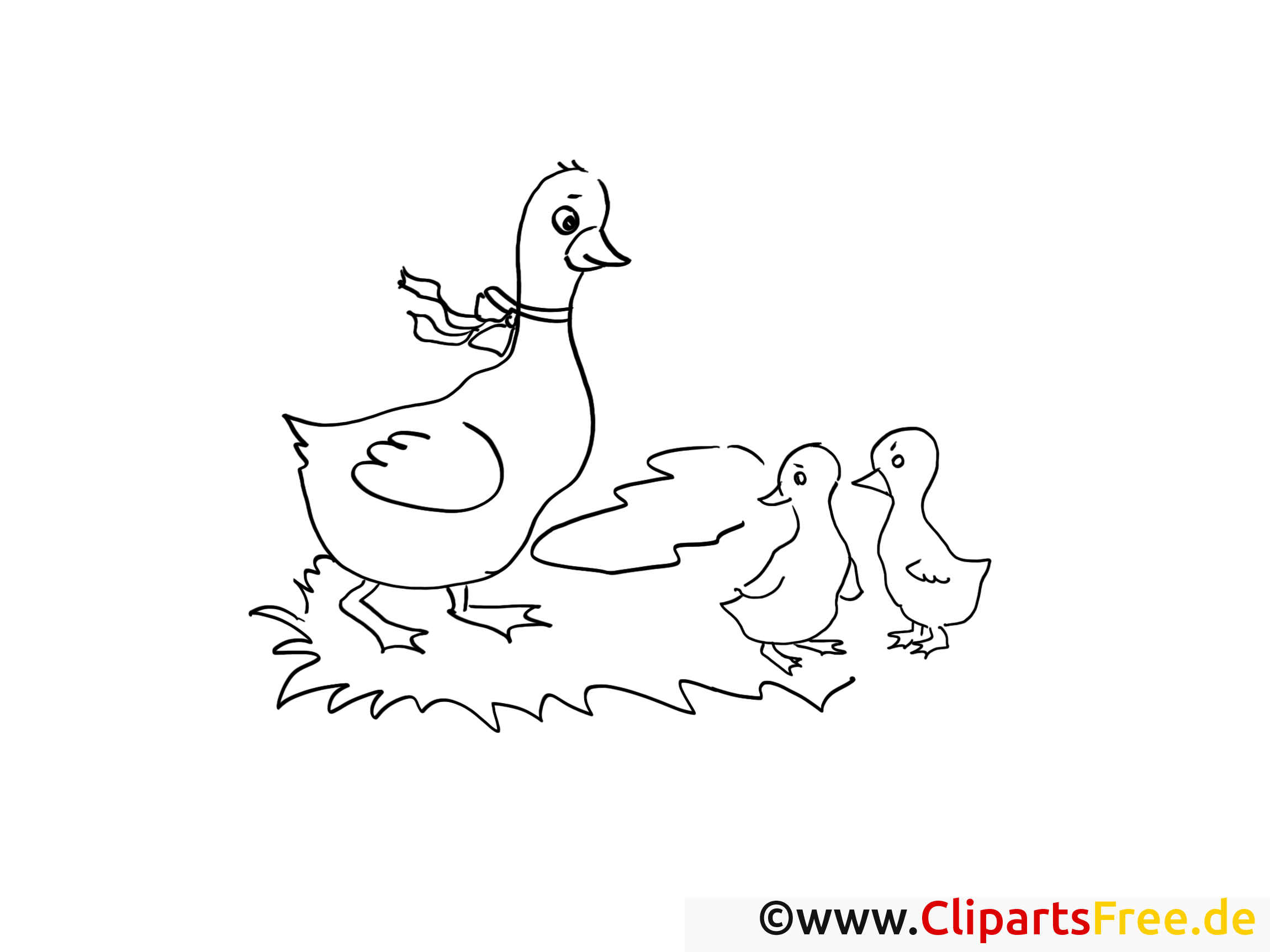 Canard image – Coloriage campagne illustration