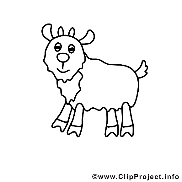 Chèvre image – Campagne images à colorier