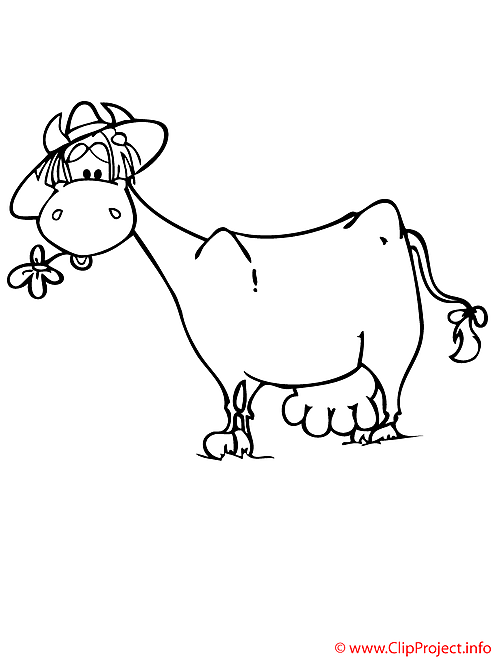 La vache laitiere coloriage