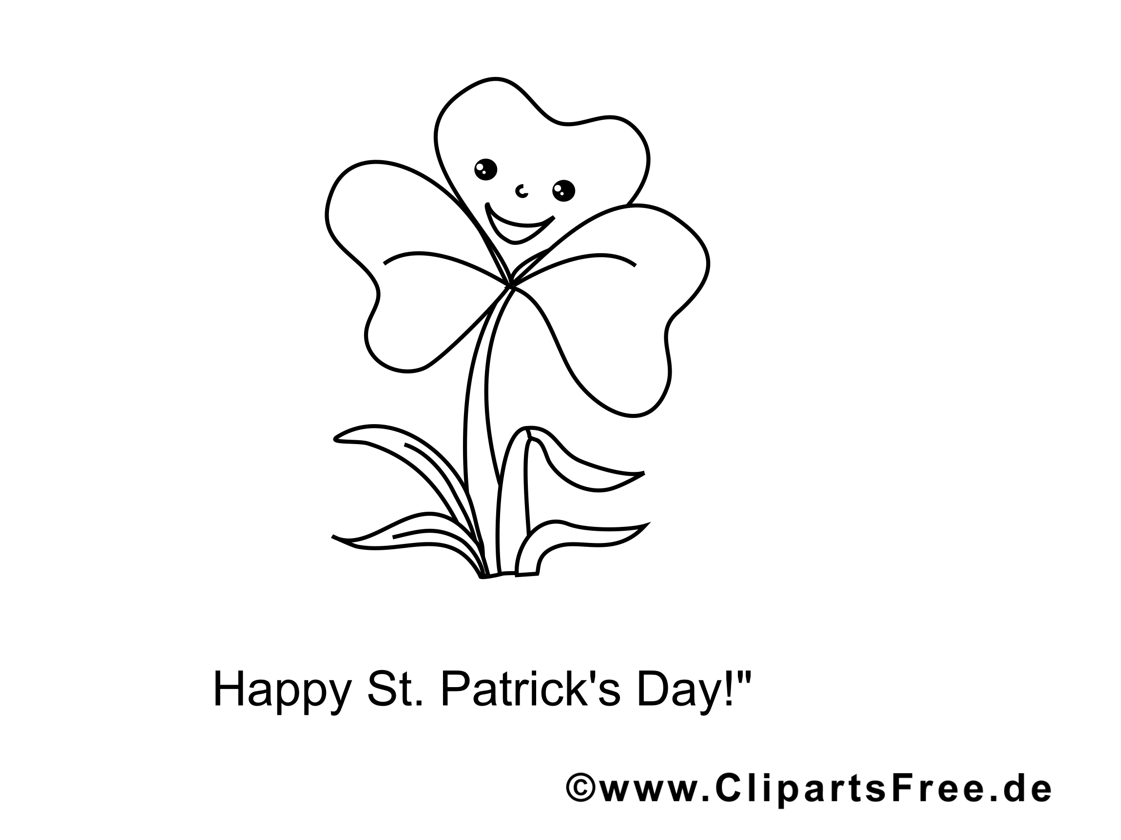 Coeur fleur clip arts – Saint-Patrick à imprimer