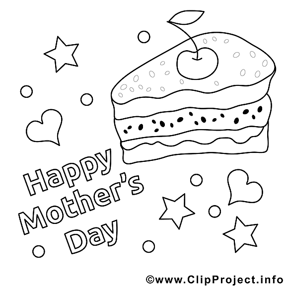Gâteau image gratuite – Fête des mères à imprimer
