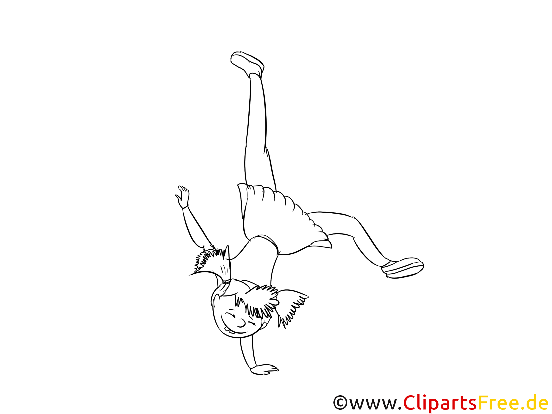 Acrobate image – Coloriage fille illustration
