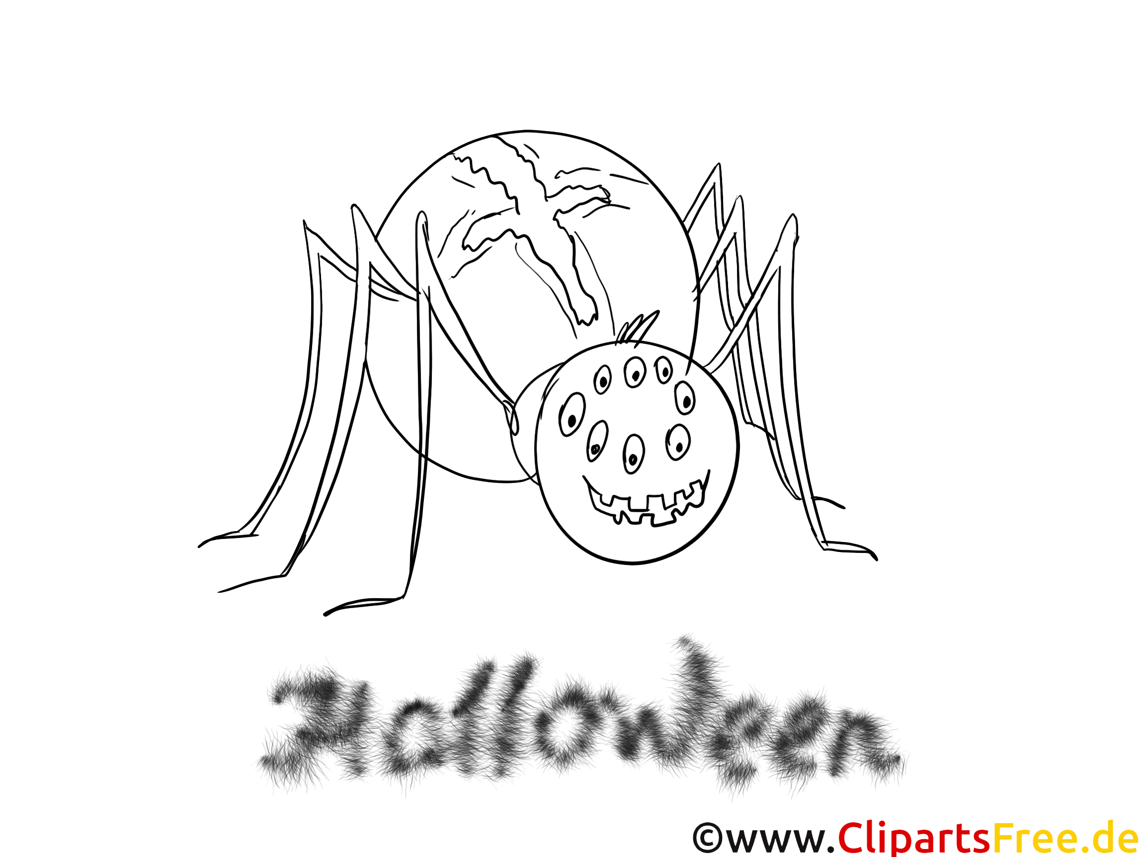 Araignée dessin – Coloriage halloween à télécharger