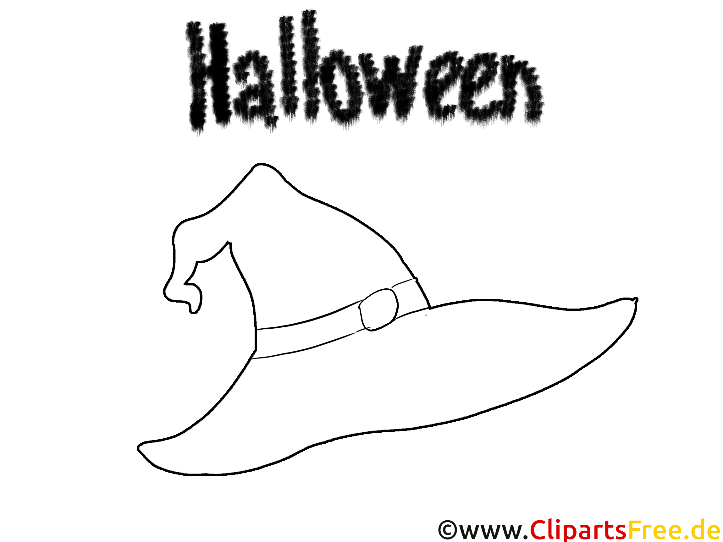 Chapeau dessins gratuits – Halloween à colorier