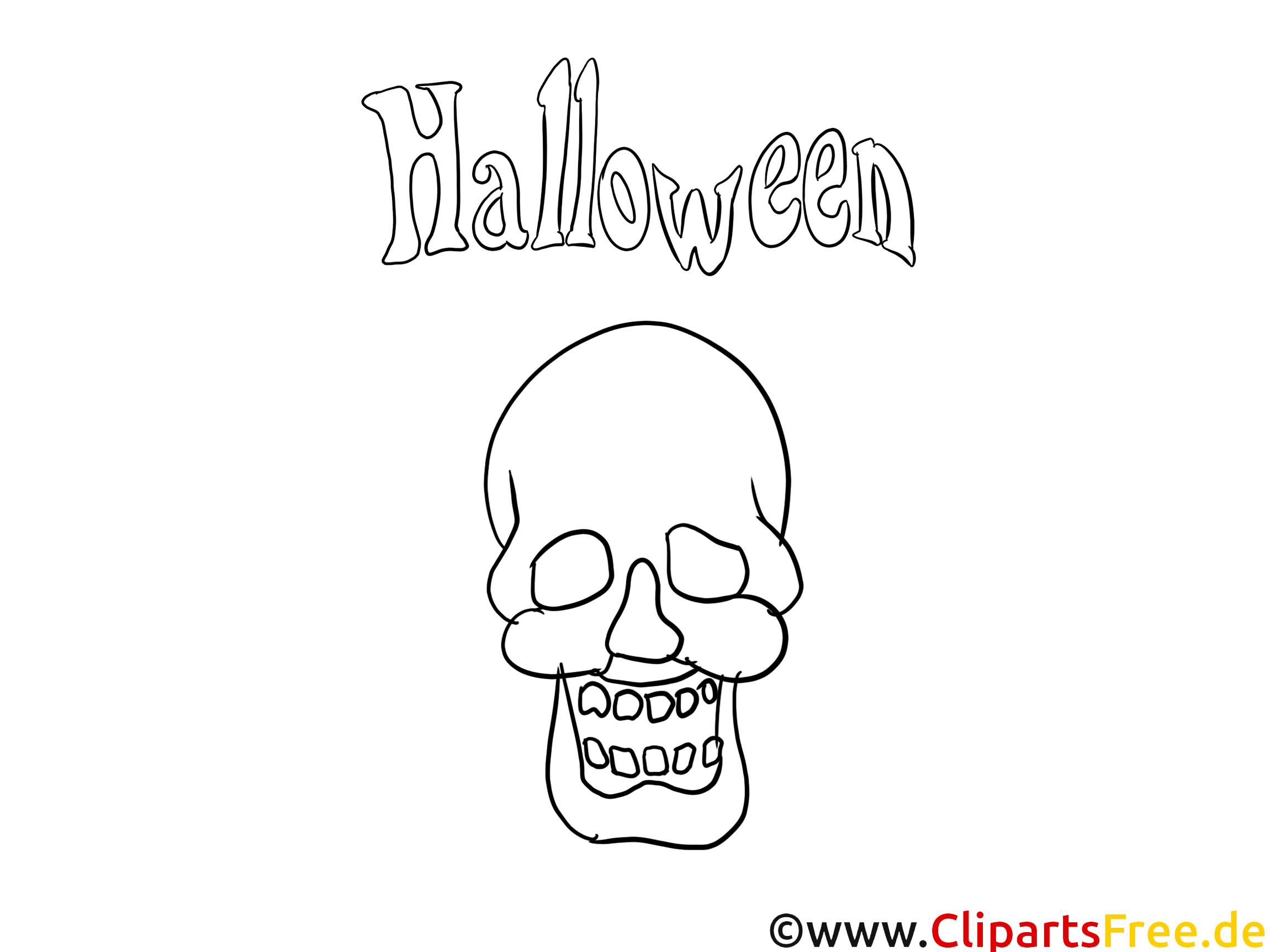 Crâne images gratuites – Halloween à colorier