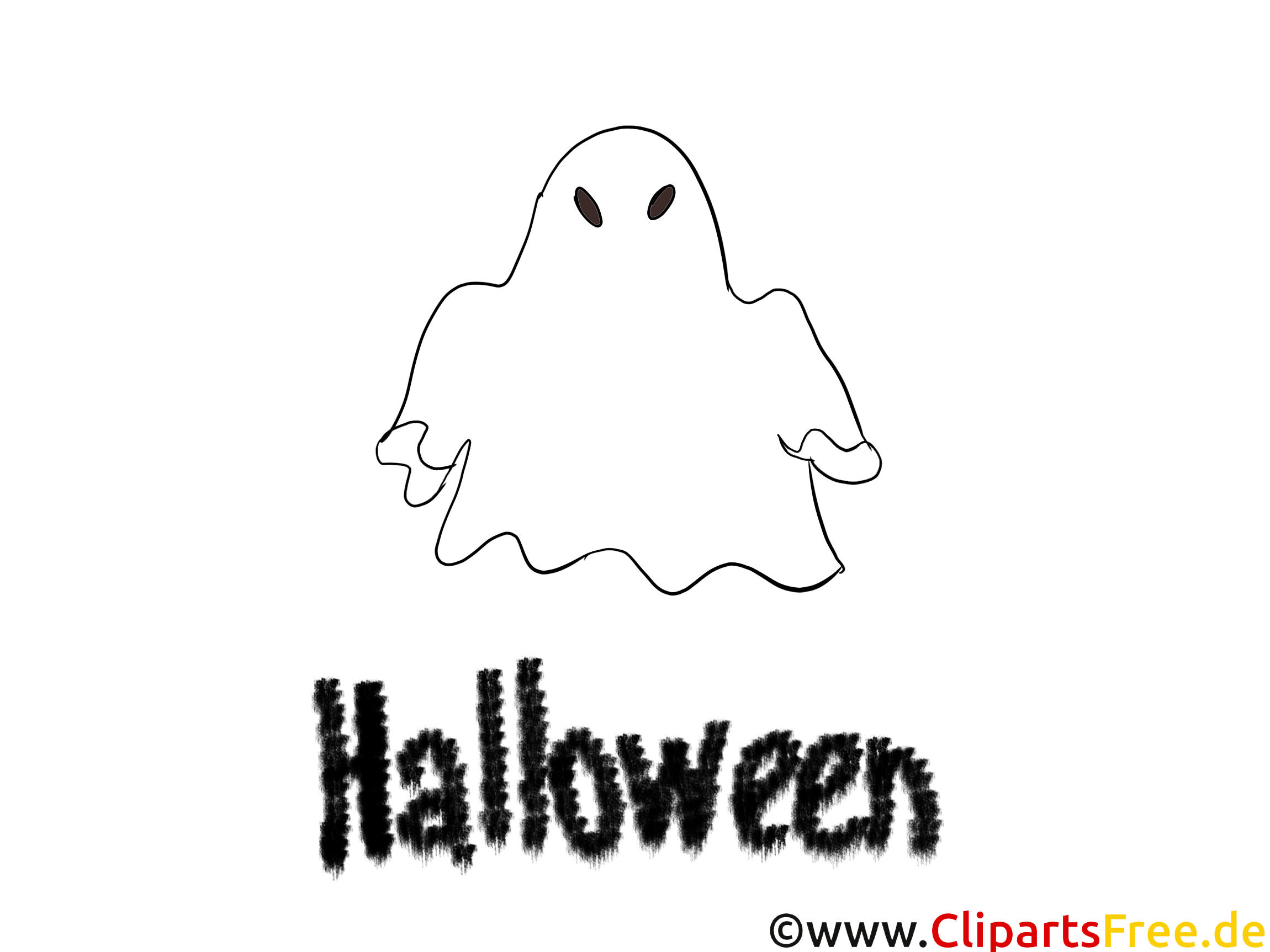 Illustration phantôme – Halloween gratuits à imprimer