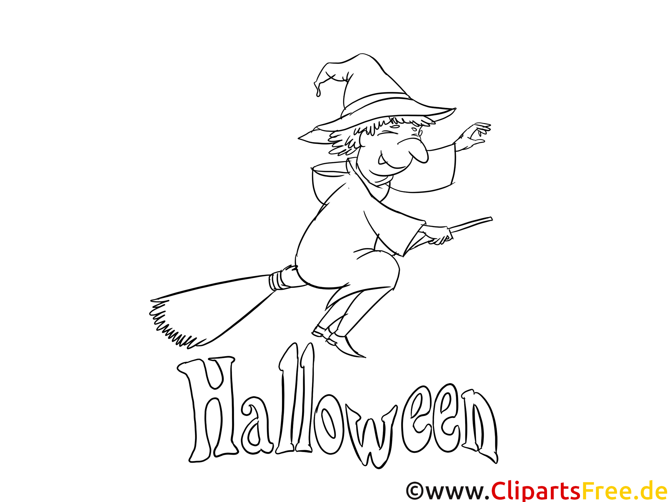 Images sorcière – Halloween gratuit à imprimer