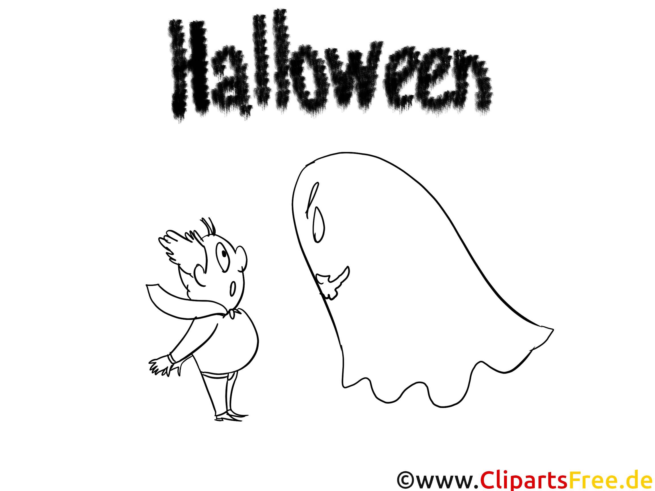 Phantôme dessin à télécharger – Halloween à colorier