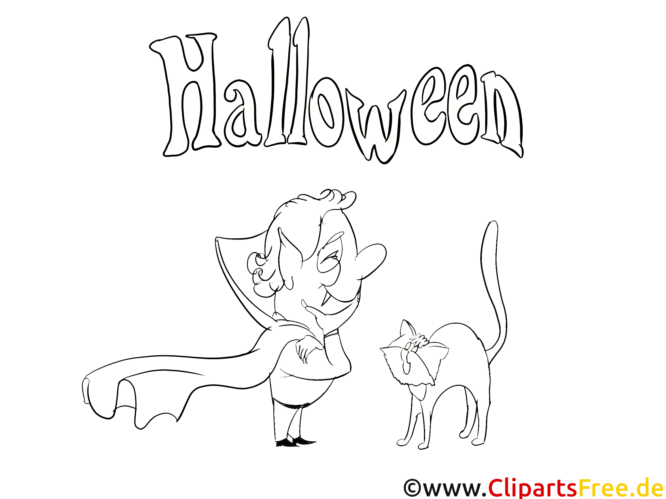 Vampire clip art gratuit – Halloween à imprimer