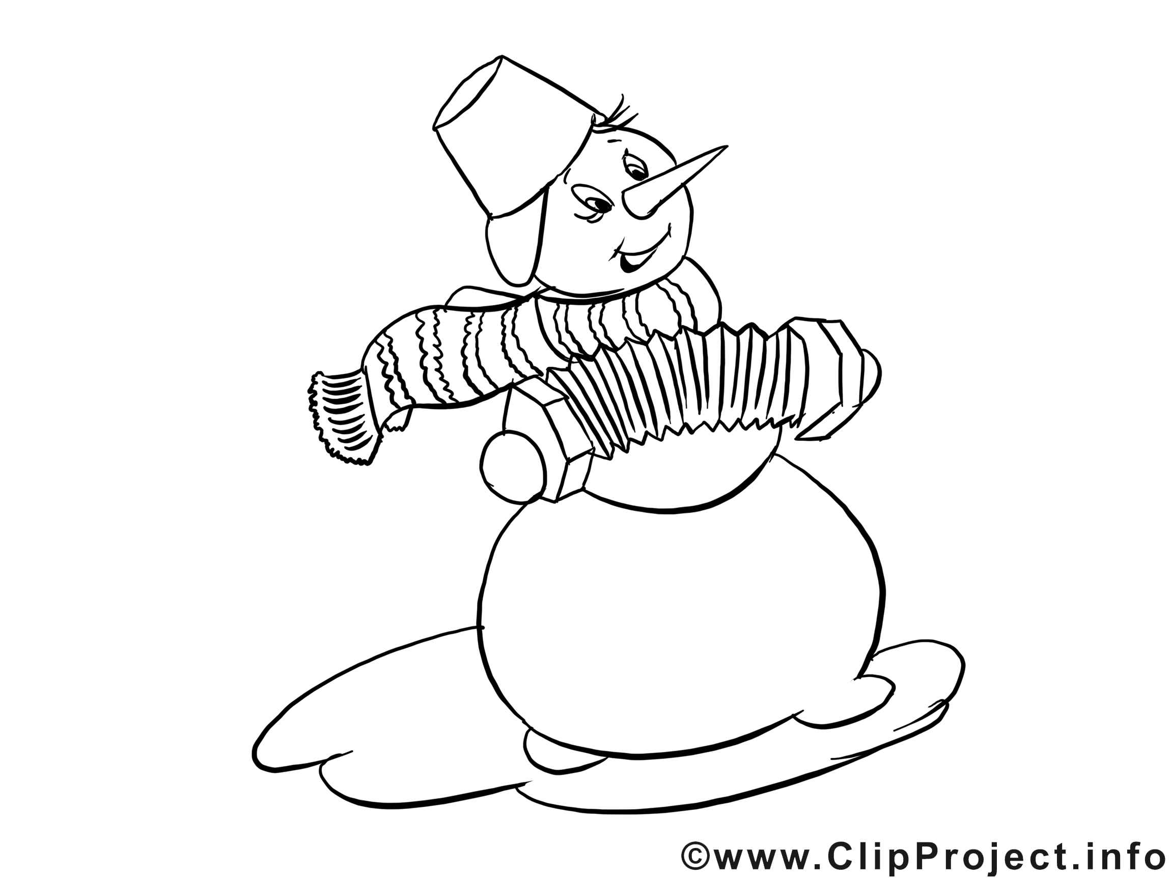Bonhomme de neige clip arts – Hiver à imprimer