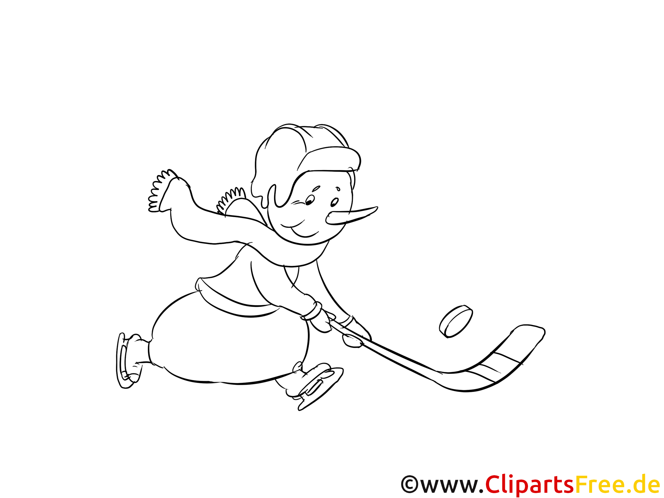 Bonhomme de neige images – Hockey gratuit à imprimer