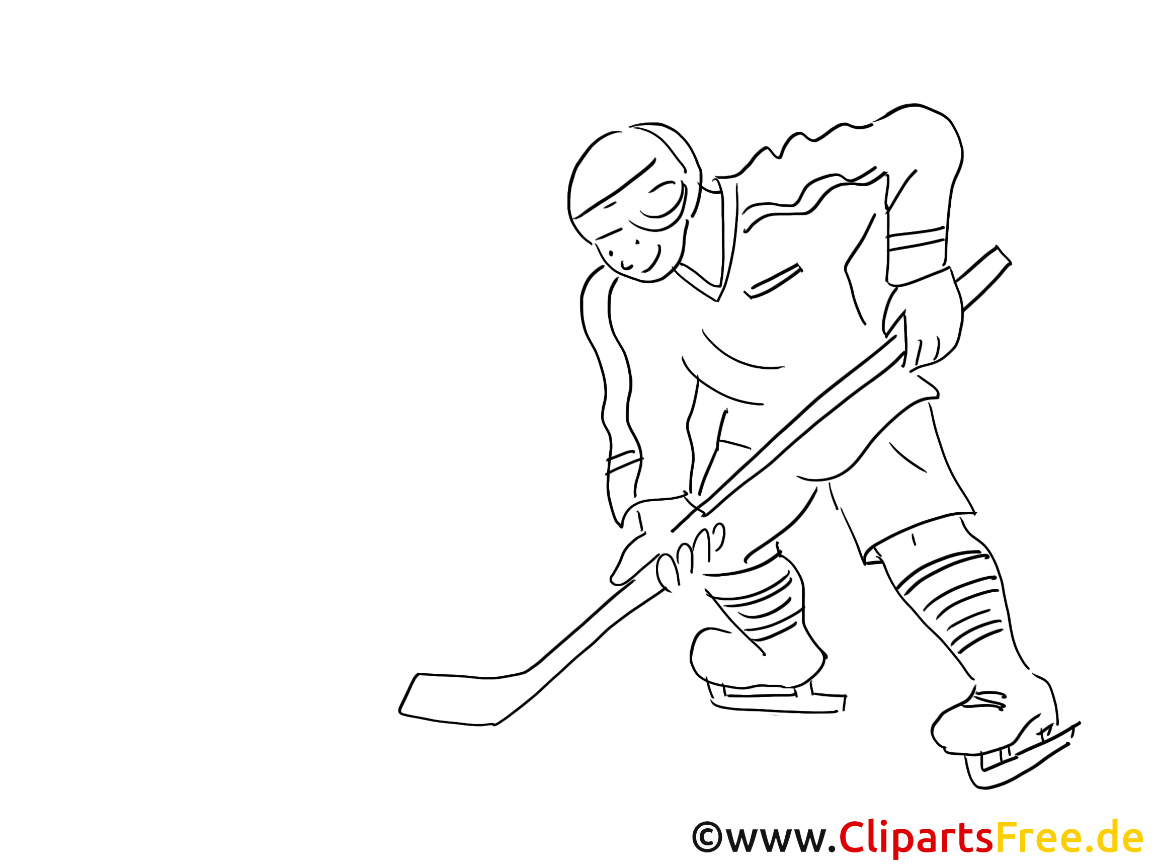 Coloriage hockey illustration à télécharger