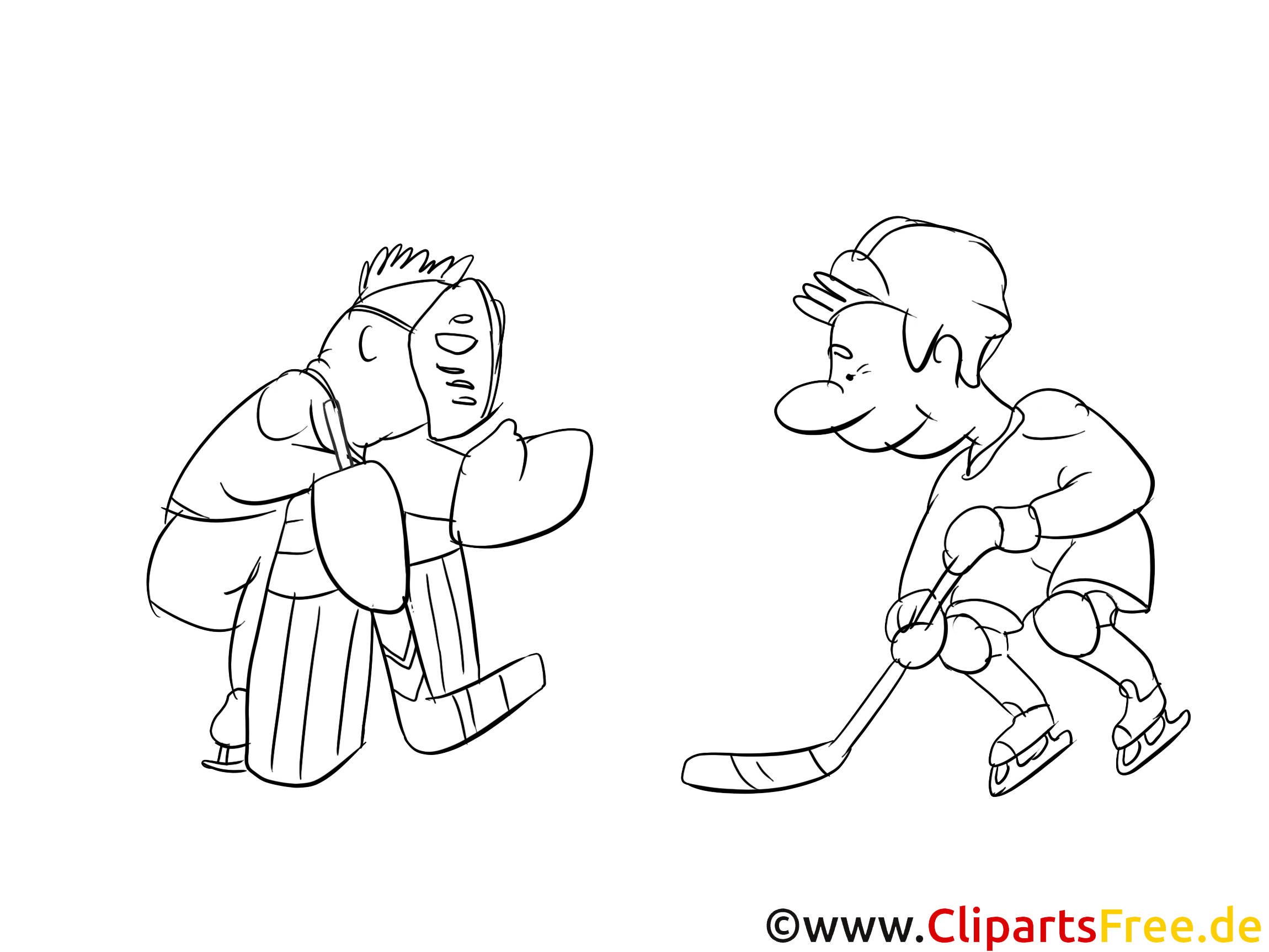 Hockeyeurs illustration – Hockey à imprimer