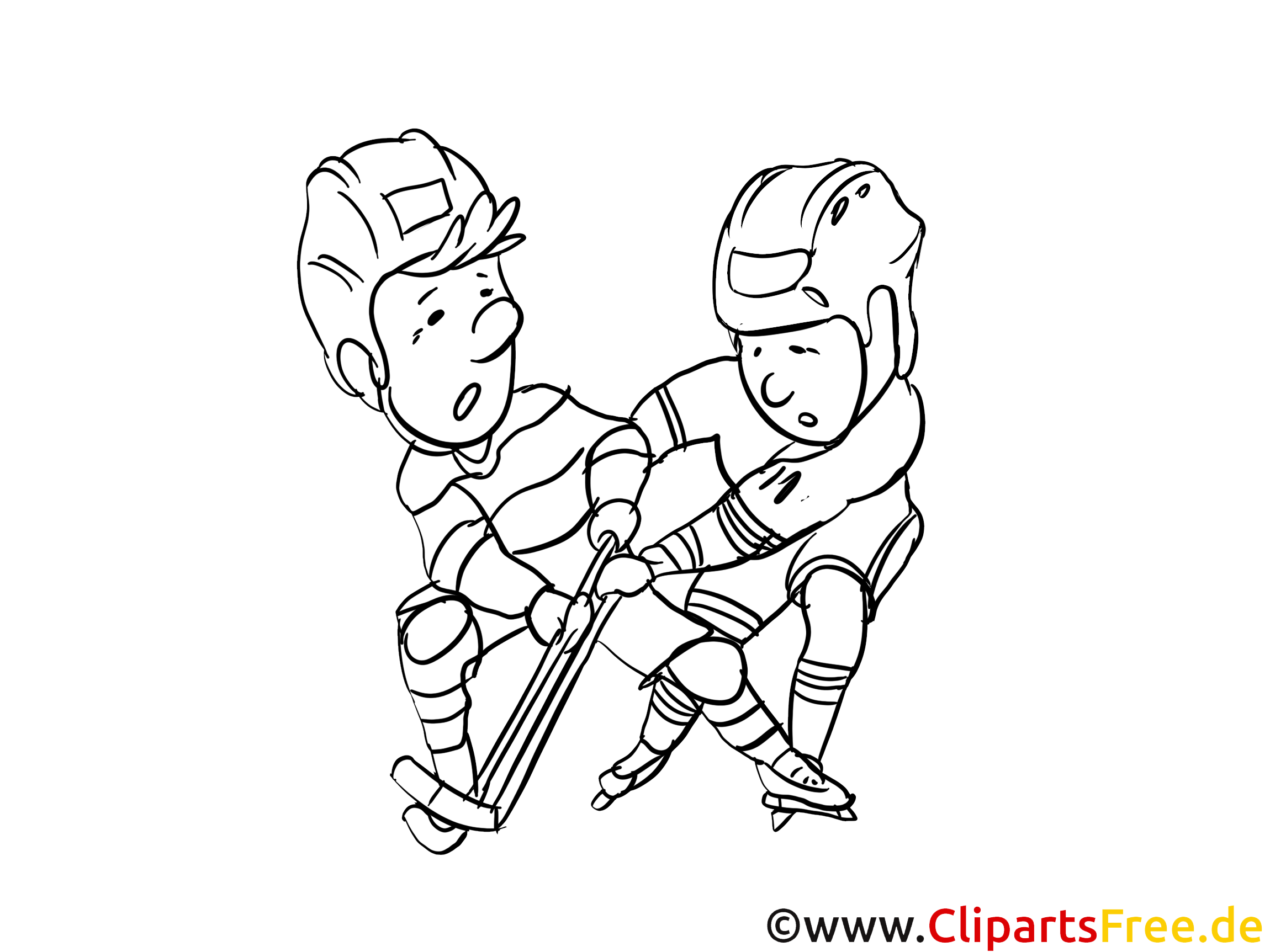 Hockeyeurs image à télécharger – Hockey à colorier