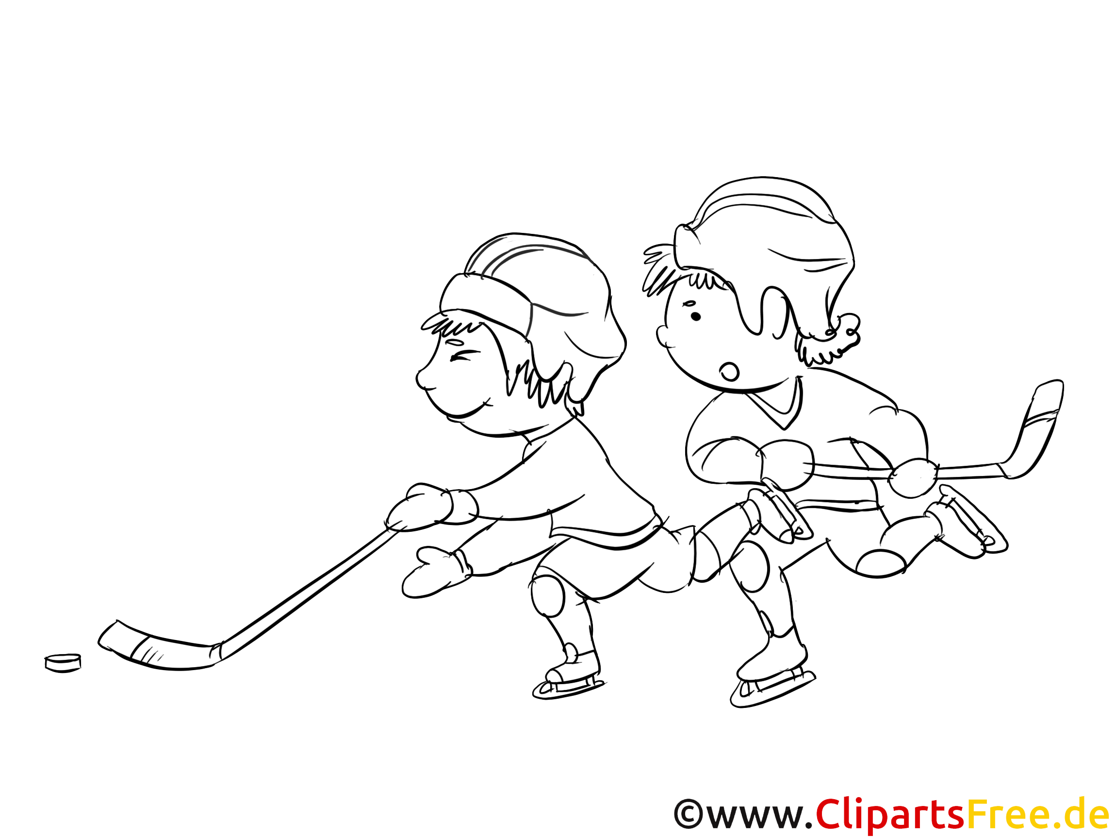 Joueurs dessin gratuit – Hockey à colorier