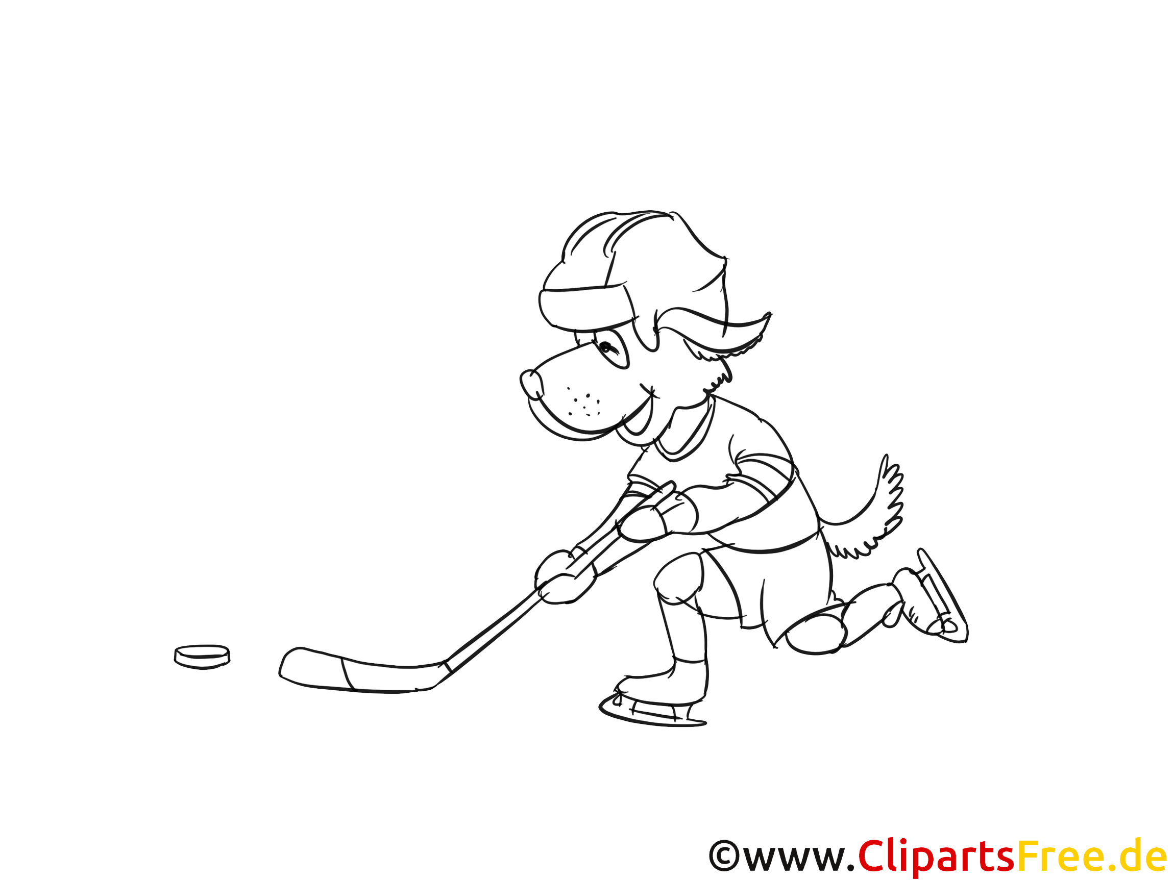 Sport d'hiver clip arts – Hockey à imprimer