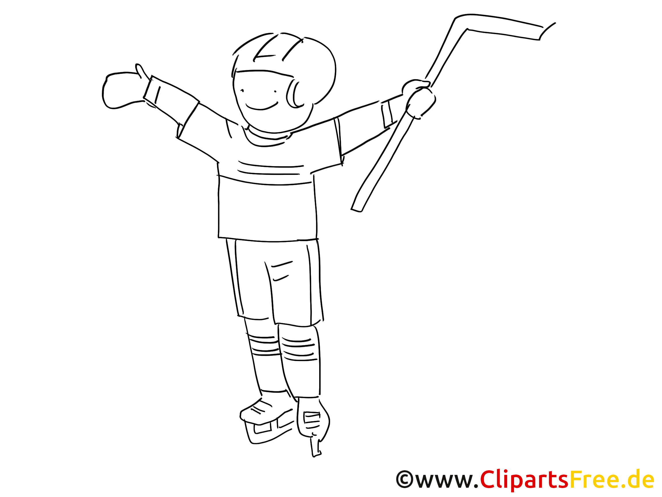 Vainqueur dessin – Coloriage hockey à télécharger