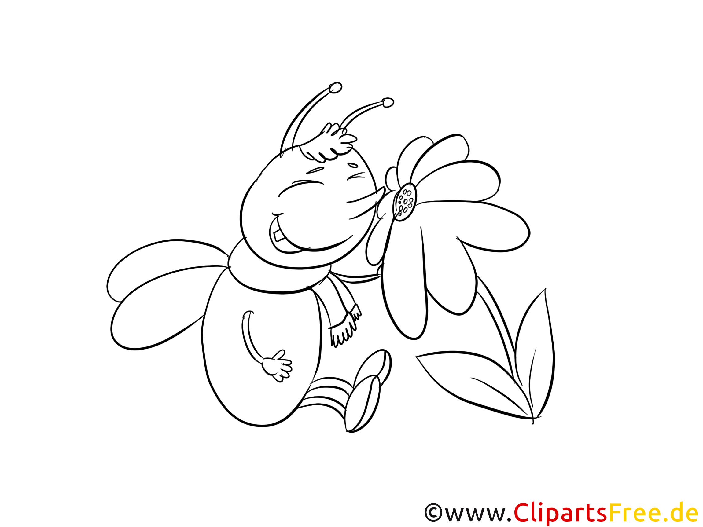 Abeille illustration – Insects à colorier