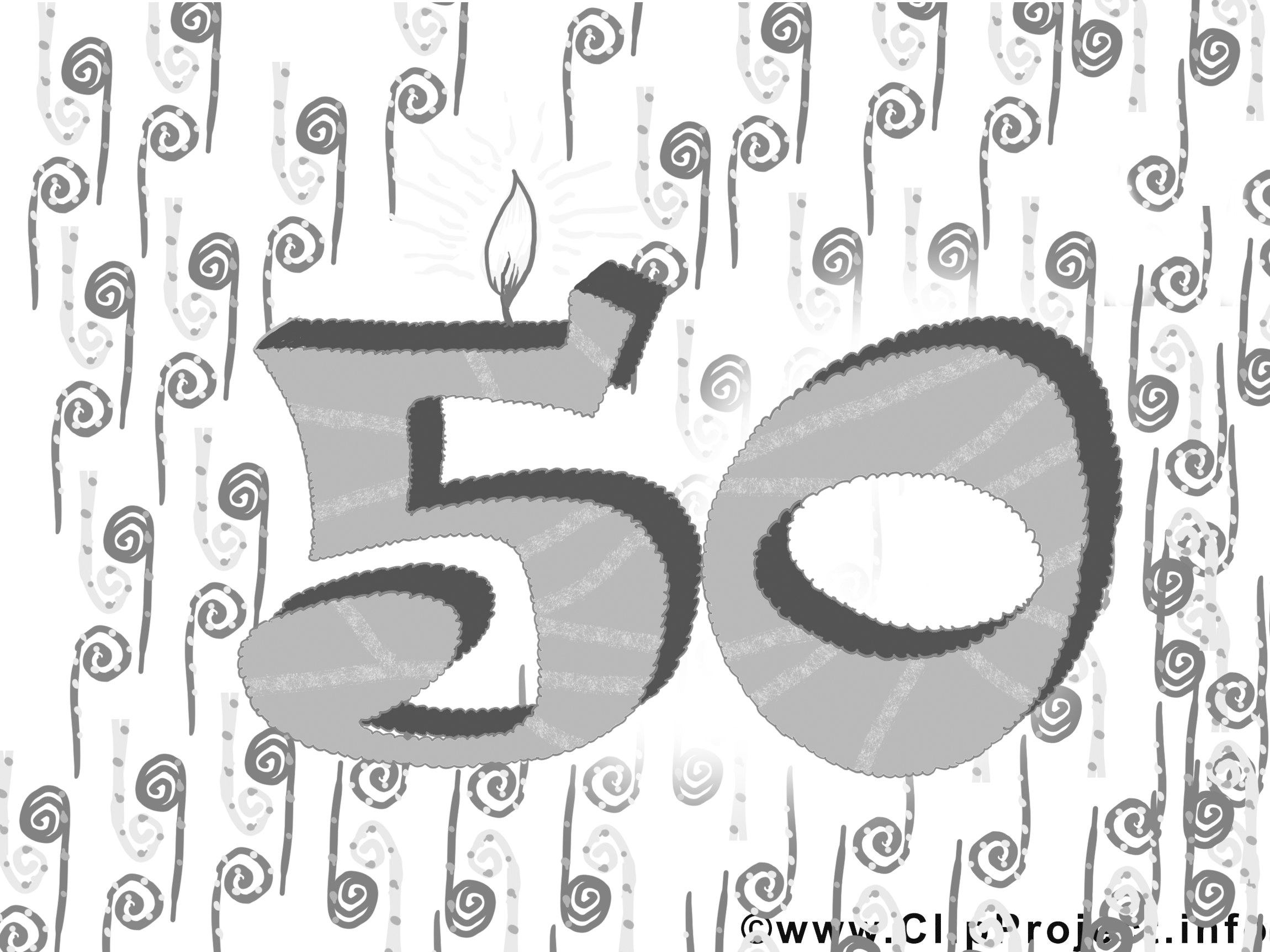50 ans dessin – Invitations gratuits à imprimer