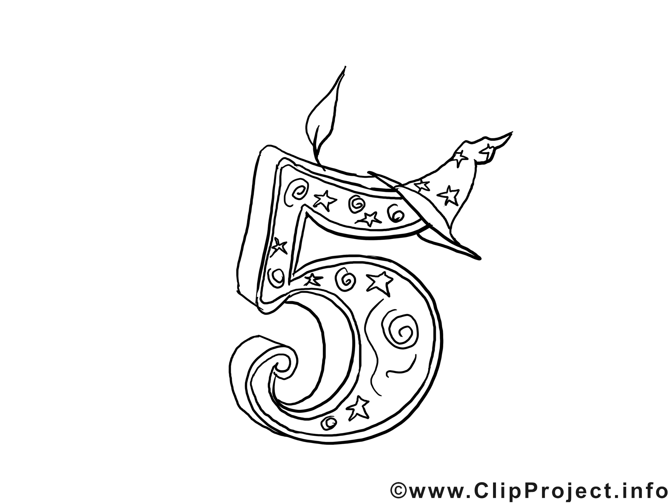 5 ans clipart – Invitations dessins à colorier