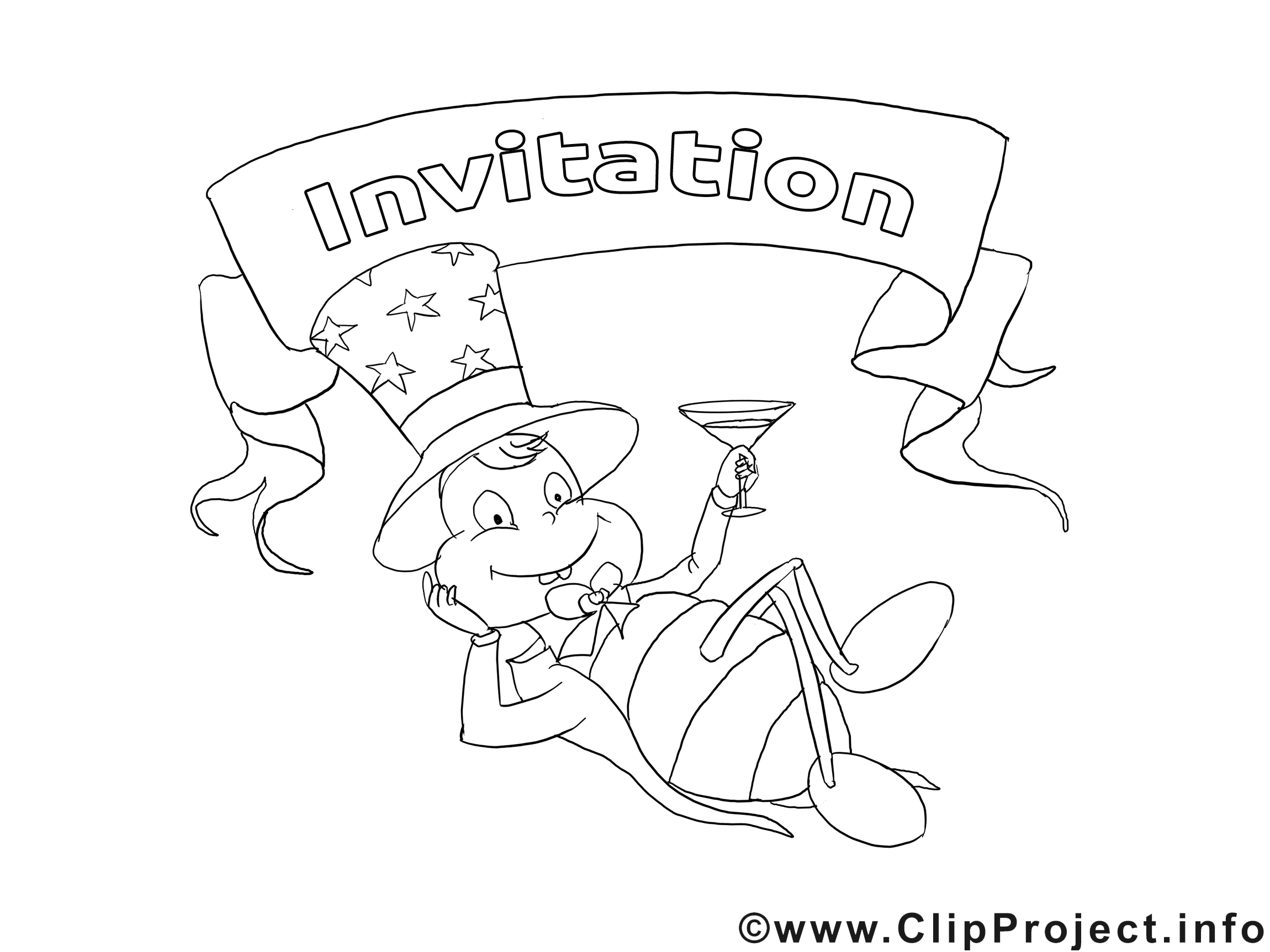 Cafard clip art gratuit – Invitations à imprimer